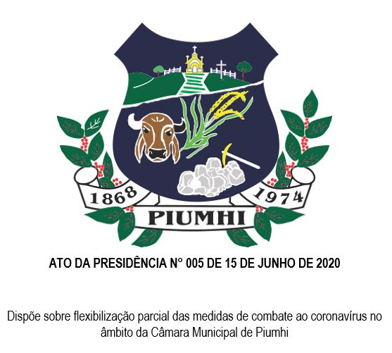 ATO DA PRESIDÊNCIA N° 005 DE 15 DE JUNHO DE 2020